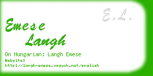 emese langh business card